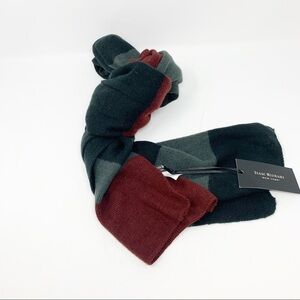 ISAAC MIZRAHI NEW YORK Womens Dark Striped Scarf